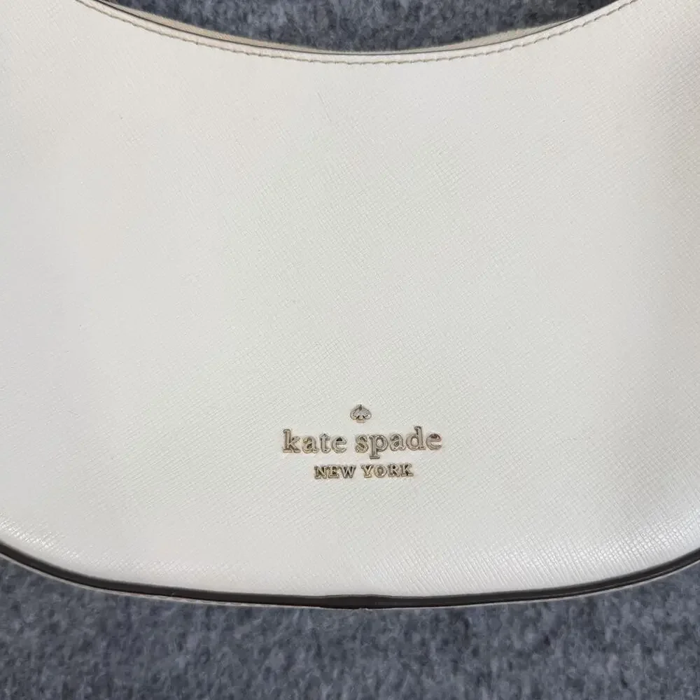Kate Spade Paige Convertible Crossbody Shoulder Bag White Leather Minimalist
